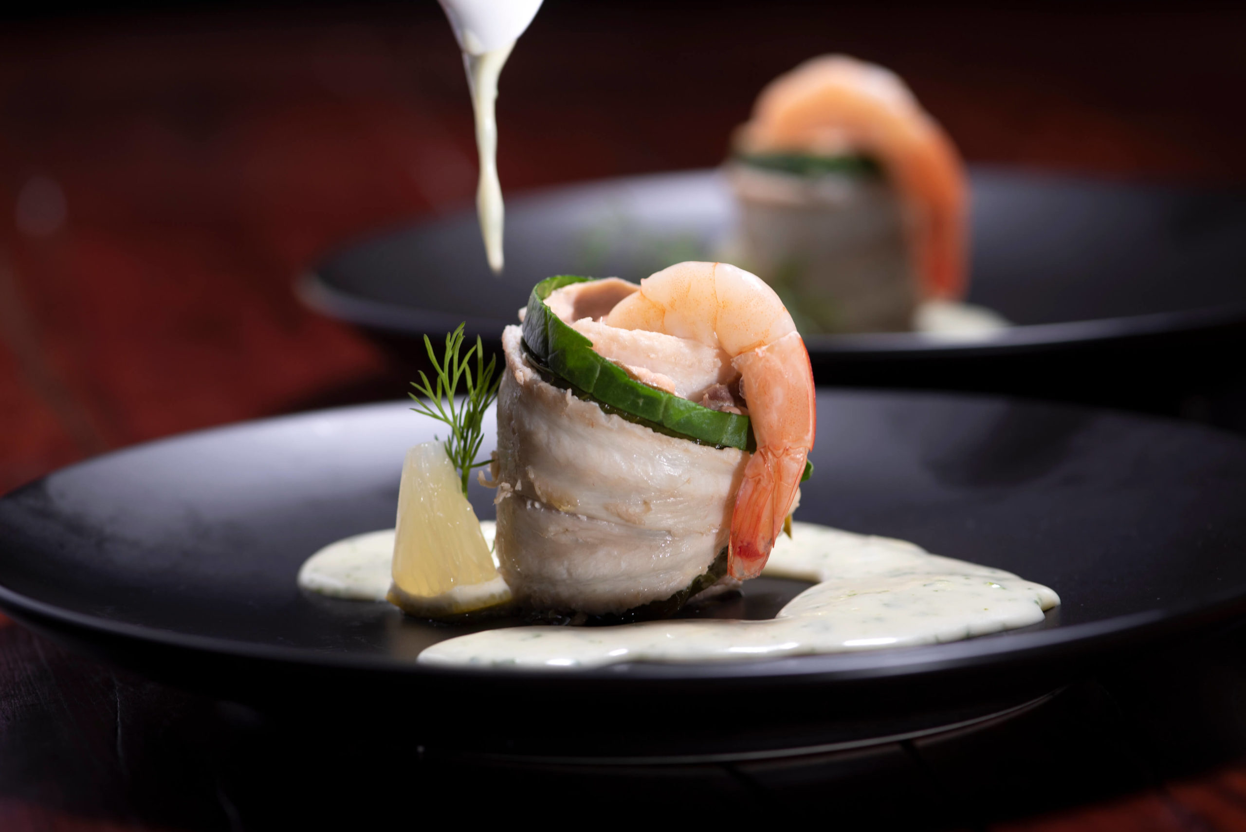 Prawn And Sole Roulade With Champagne Reduction - Makweti